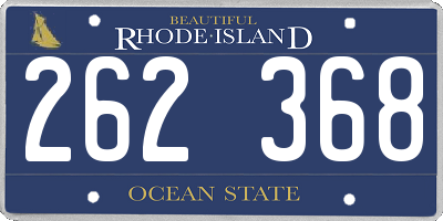 RI license plate 262368