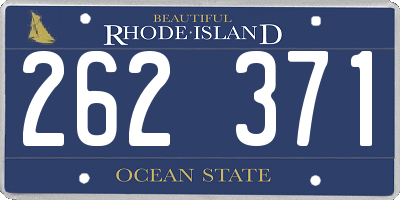 RI license plate 262371