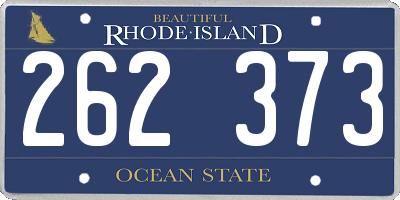 RI license plate 262373