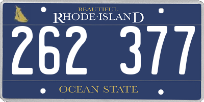 RI license plate 262377
