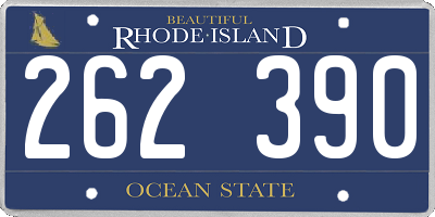 RI license plate 262390
