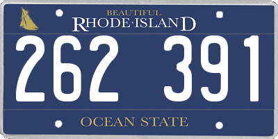 RI license plate 262391