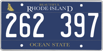 RI license plate 262397