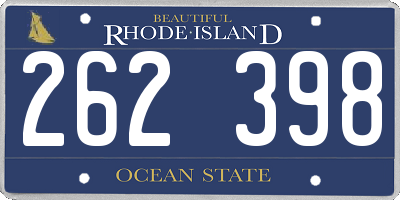RI license plate 262398