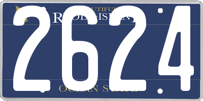 RI license plate 2624