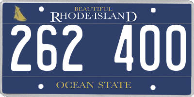 RI license plate 262400