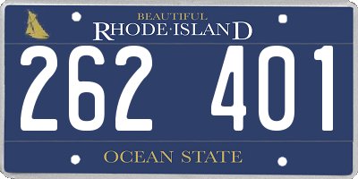 RI license plate 262401