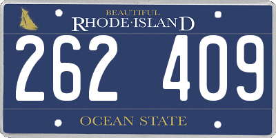 RI license plate 262409