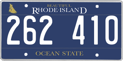 RI license plate 262410