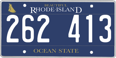 RI license plate 262413