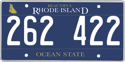 RI license plate 262422