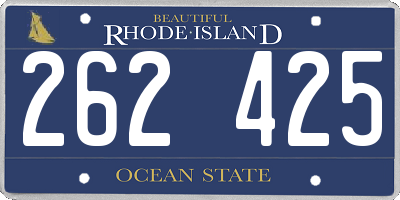RI license plate 262425