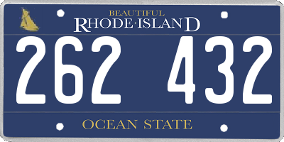 RI license plate 262432
