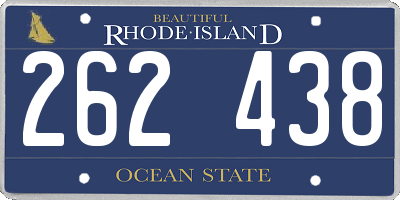 RI license plate 262438
