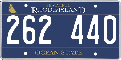 RI license plate 262440