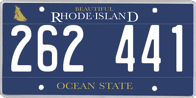 RI license plate 262441