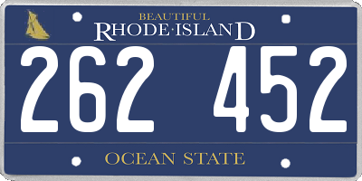 RI license plate 262452