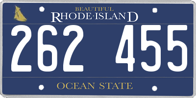 RI license plate 262455