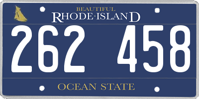 RI license plate 262458