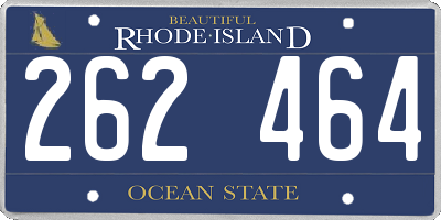 RI license plate 262464