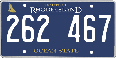 RI license plate 262467