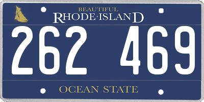 RI license plate 262469