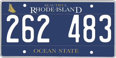 RI license plate 262483