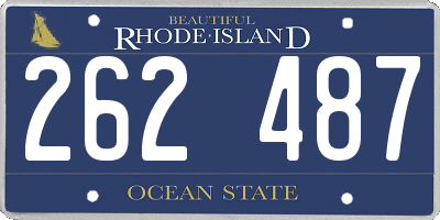 RI license plate 262487