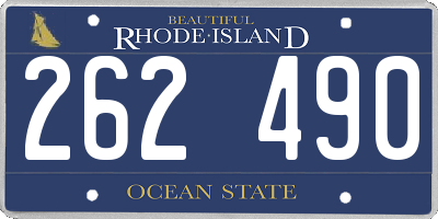 RI license plate 262490