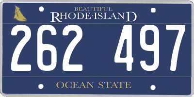 RI license plate 262497