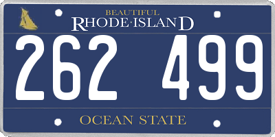 RI license plate 262499