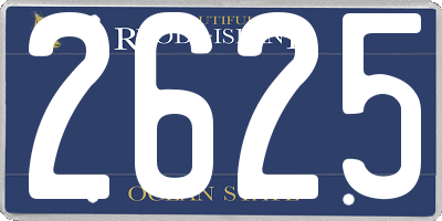 RI license plate 2625