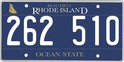 RI license plate 262510