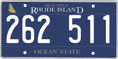 RI license plate 262511