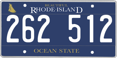 RI license plate 262512