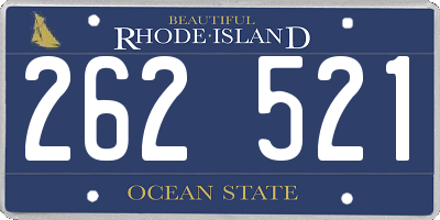 RI license plate 262521