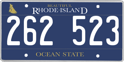 RI license plate 262523