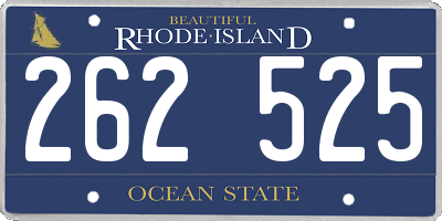 RI license plate 262525