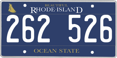 RI license plate 262526
