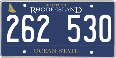 RI license plate 262530