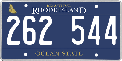 RI license plate 262544