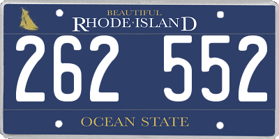 RI license plate 262552