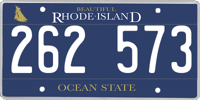 RI license plate 262573