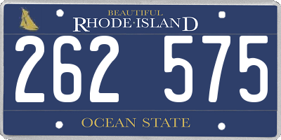 RI license plate 262575