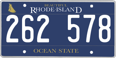 RI license plate 262578