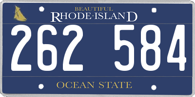RI license plate 262584