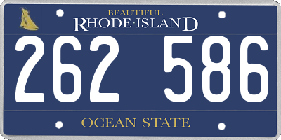 RI license plate 262586