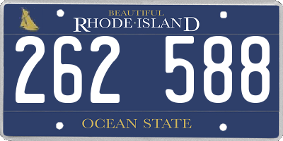 RI license plate 262588
