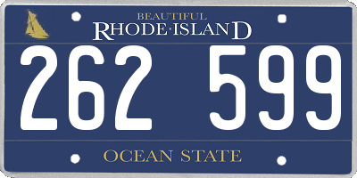 RI license plate 262599