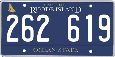 RI license plate 262619